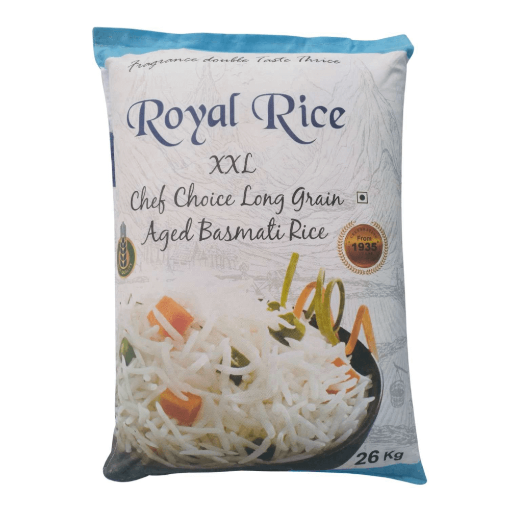 Royal Rice - XXL 1121 Superior Quality Basmati Rice, 26 Kg