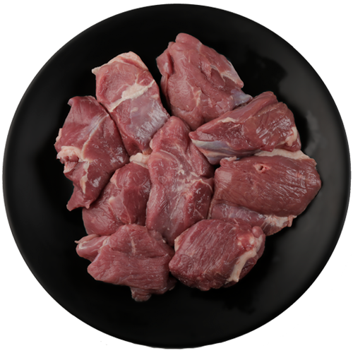 Freshly Frozen Mutton Boneless, 60-80 gm/pc, 1  Kg