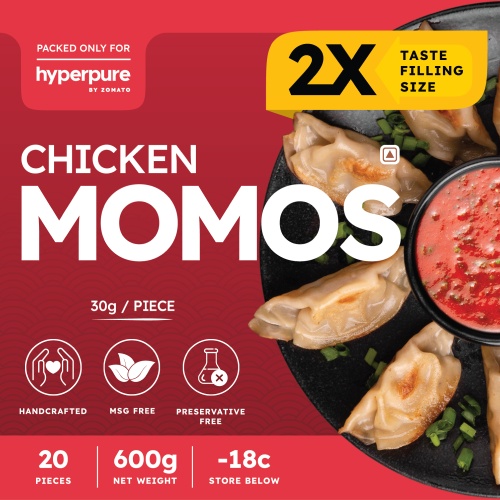 Chicken Momos by Hyperpure, 30 gm/pc (Pack of 20), Frozen image