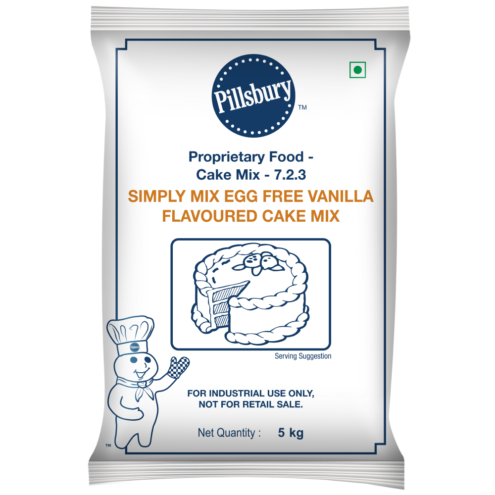 Pillsbury - Simply Mix Egg Free Cake Mix (Vanilla Flavoured), 5 Kg