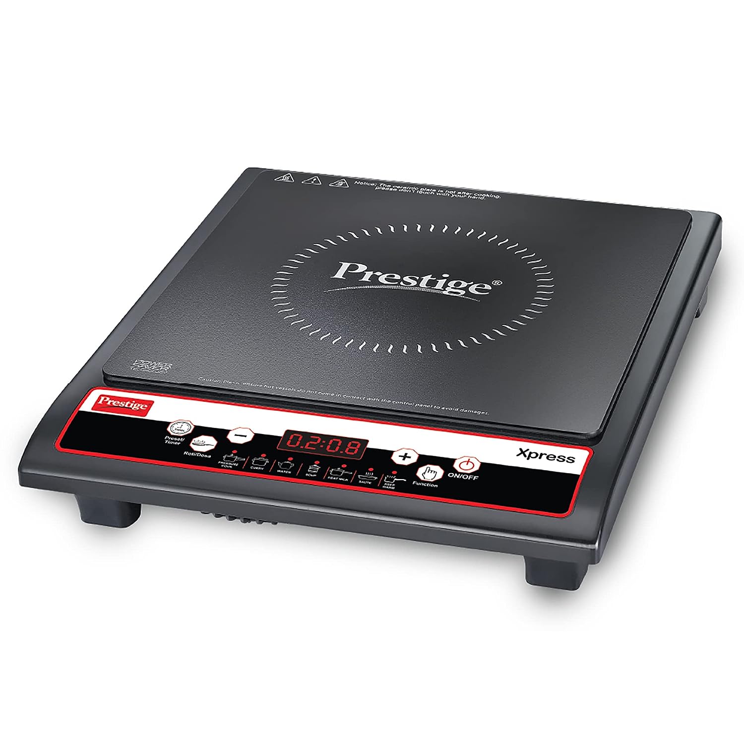 Prestige Xpress Induction Cooktop with Ceramic Plates, 1200 W