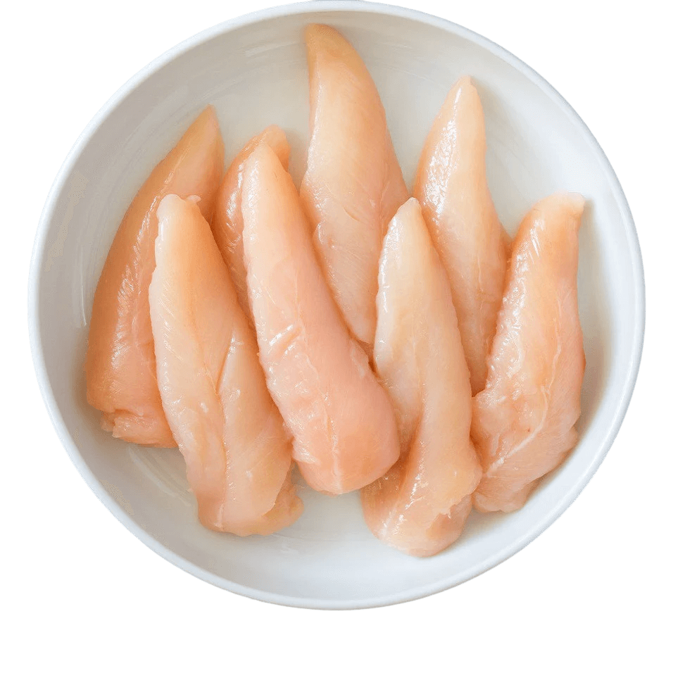 Chicken Strips (Breast Boneless 23-28 gm/pc), 5 Kg Pack-DD