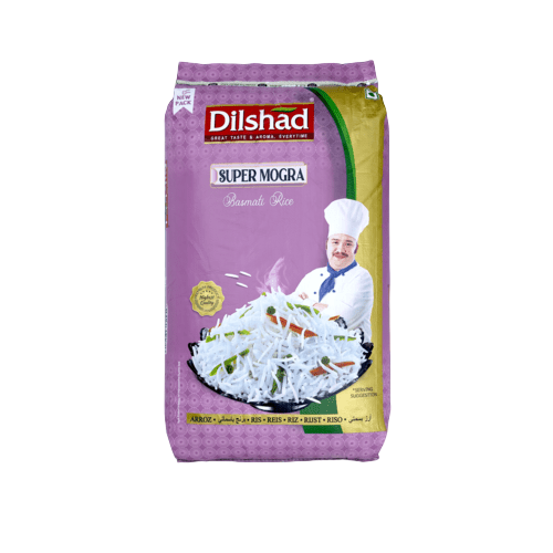 Dilshad - Super Mogra (Cream Sella 1121) Basmati Rice, 30 Kg