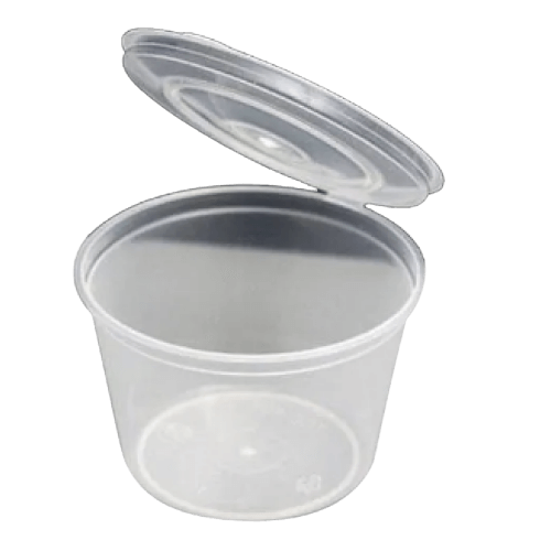 Bhagwati - Hinged Round Container H-25 ml, Clear (Pack of 100)