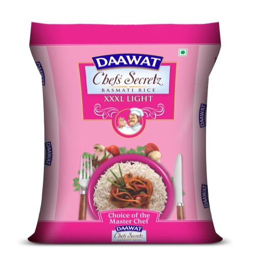 Daawat - Chef Secretz XXXL Light Basmati Rice (1121), 5 Kg