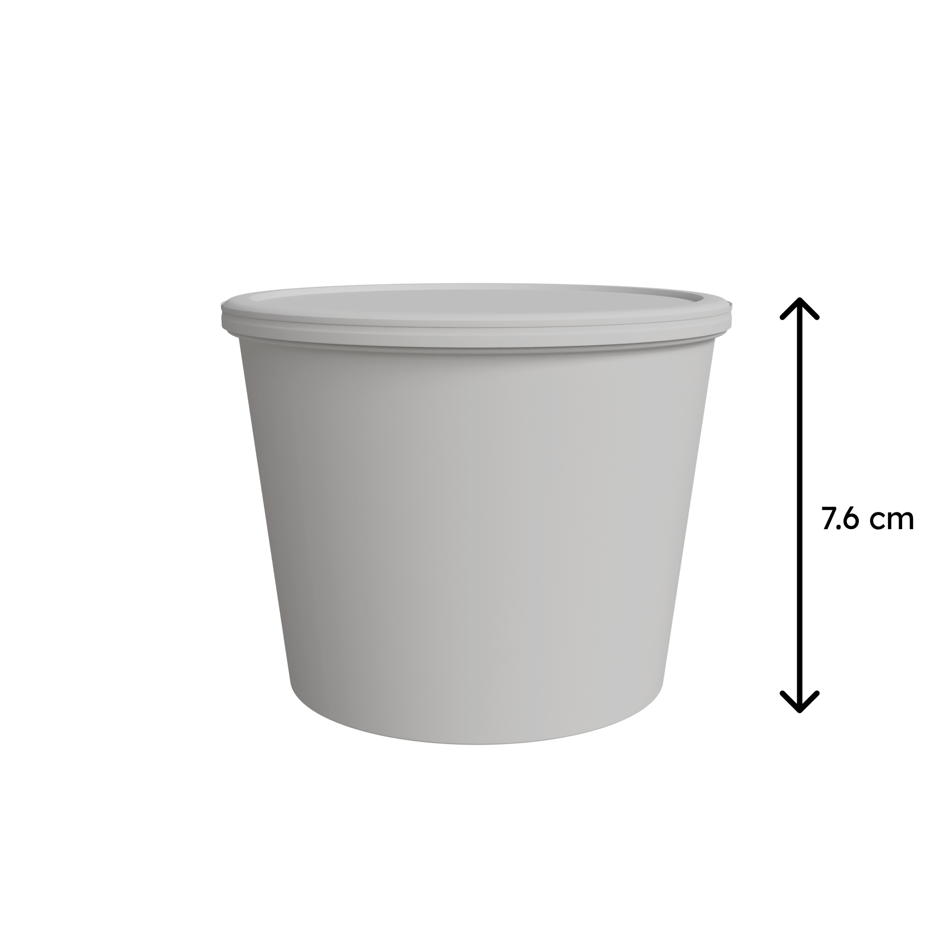 Custom Printed White Paper Container with Lid, 500 ml (Pack of 1000)