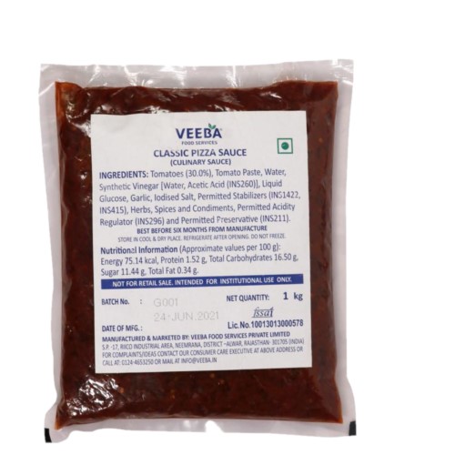 Veeba - Classic Pizza Sauce,1 Kg