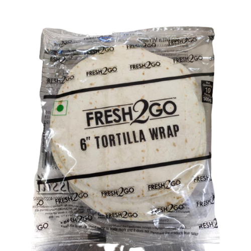 Fresh 2 Go - Ambient 120 Days Shelf Life 6" Plain Tortilla (RTC), 300 gm (Pack of 10)