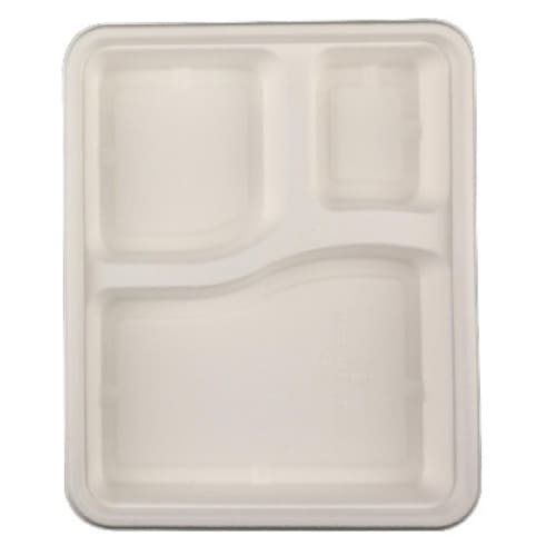 3CP Bagasse - Meal Tray, Tray Only (Pack of 500)