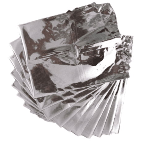 Aluminium (Silver) Pouches, 10x12 inch (Pack of 100)