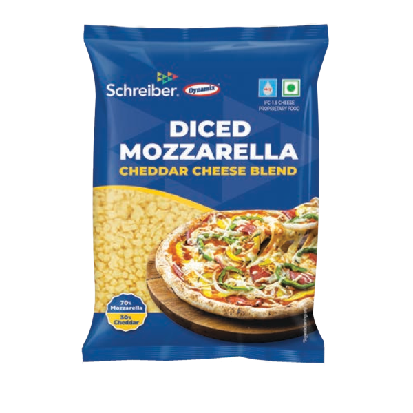 Dynamix - (Blend) Diced Mozzarella Cheddar Cheese, 2 Kg