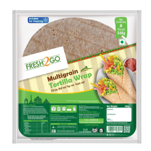 Fresh 2 Go - Ambient 8.5" Mutigrain Tortilla (RTC), 348 gm (Pack of 6)