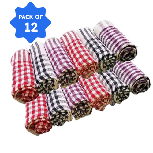 Checked Cloth (Pack of 12)