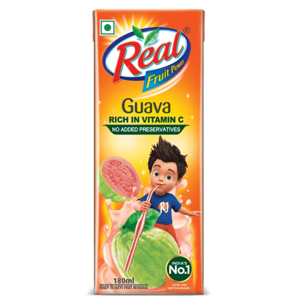 Real - Guava Juice, 180 ml (Pack of 30)