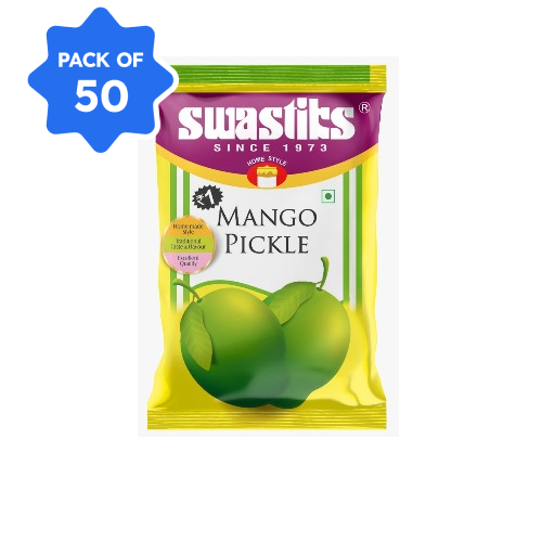 Swastiks - Mango Pickle Sachet, 7 gm (Pack of 50 Sachets)