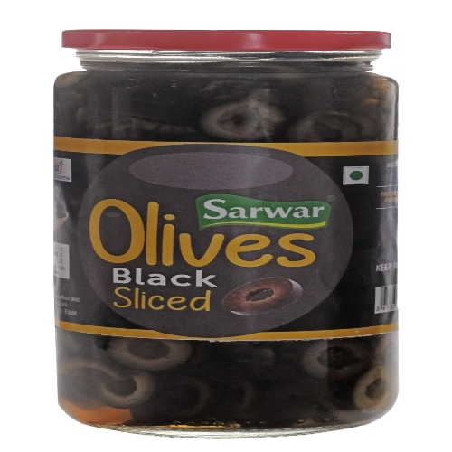 Sarwar - Sliced Black Olives, 450 gm