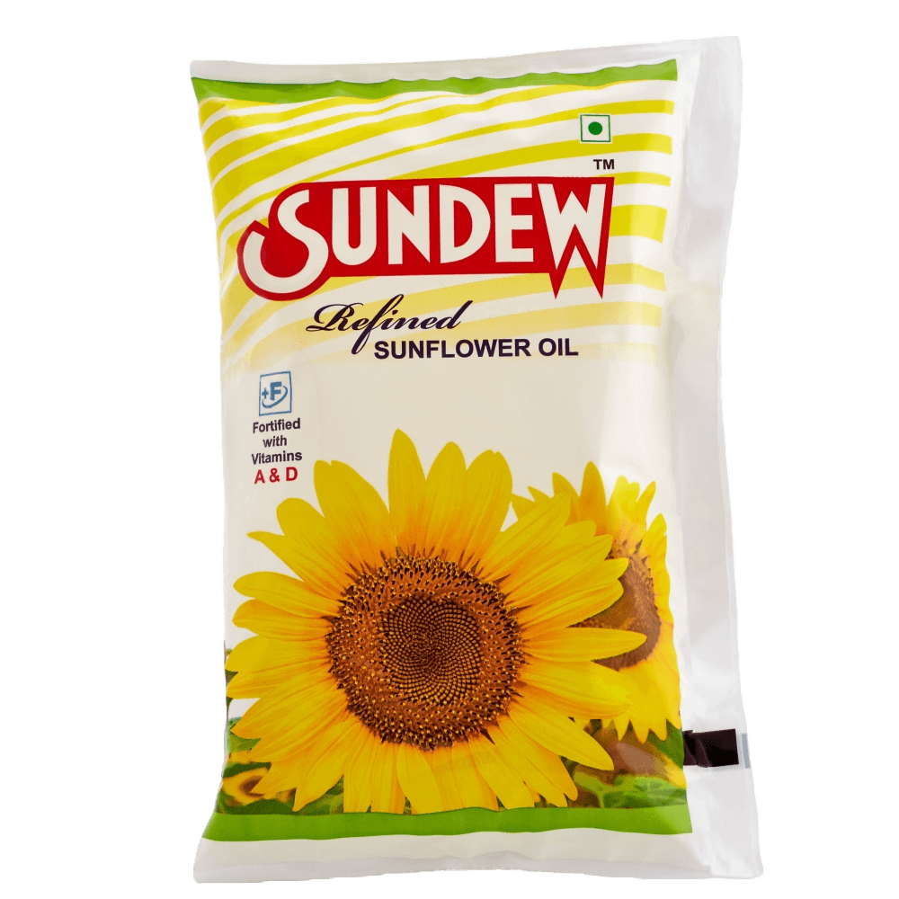 Sundew - Refined Sunflower Oil, 1 L Pouch (Pack of 10)