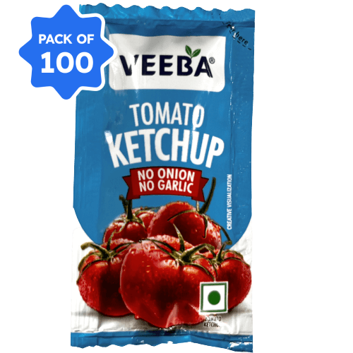 Veeba - Tomato Ketchup (Nong), 8 gm Sachet (Pack of 100 Sachets)