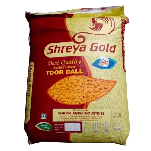 Shreya Gold - Toor Dal, 50 Kg