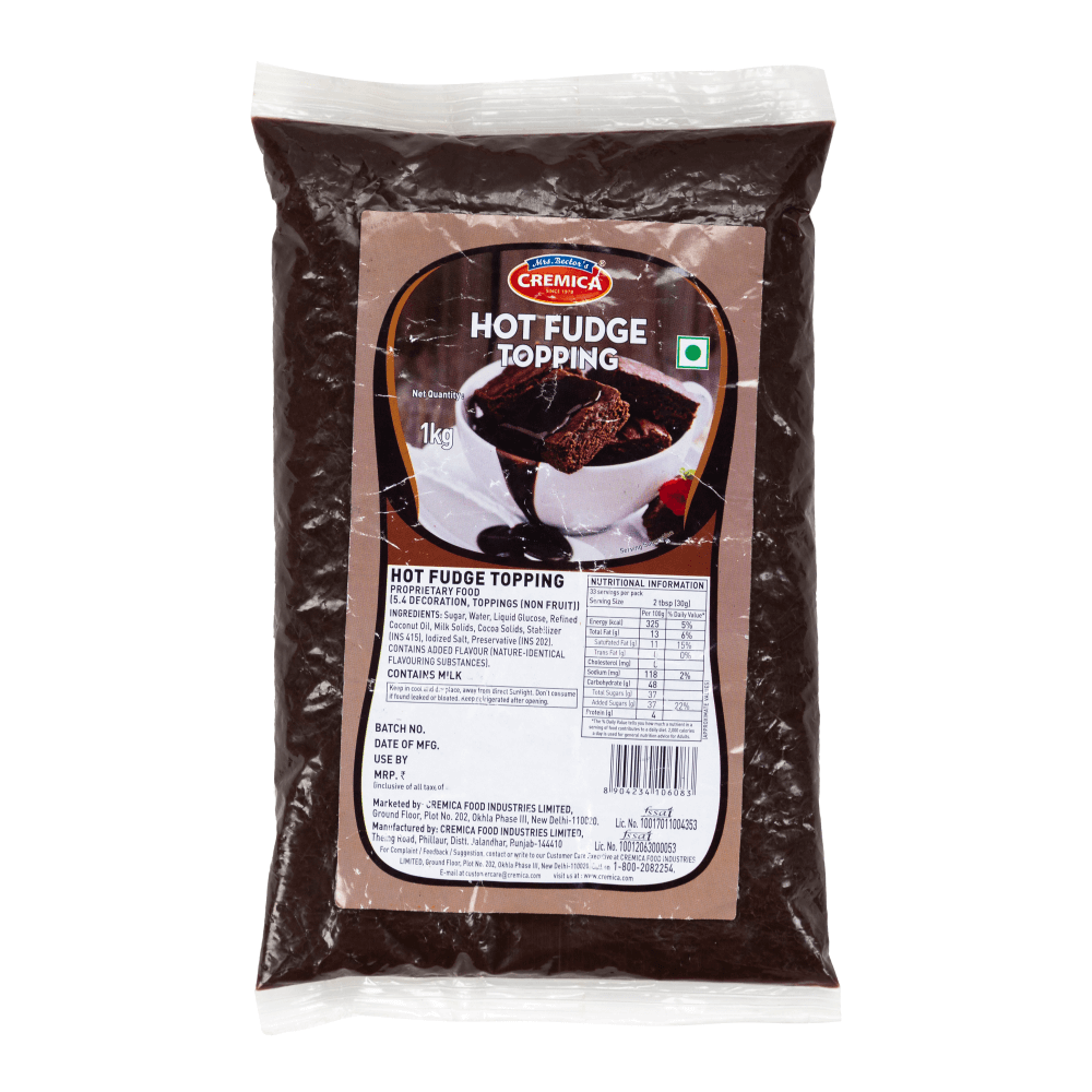 Cremica - Hot Fudge Topping (A) Pouch, 1 Kg