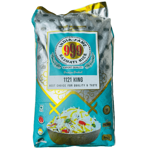 India Fame 999 - 1121 King Steam Basmati Rice, 30 Kg