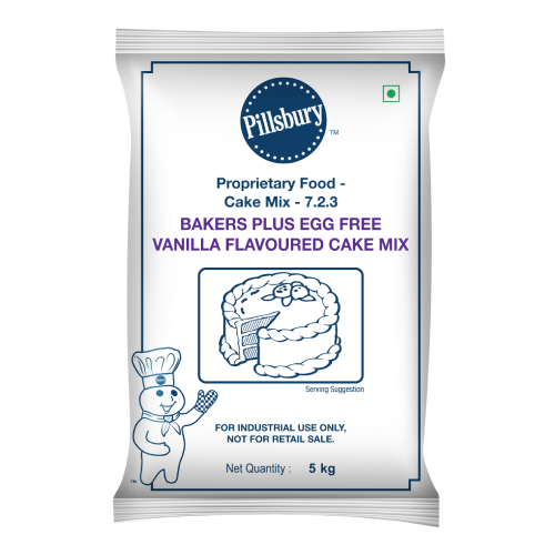 Pillsbury - Bakers Plus Eggfree Vanilla Cake Mix, 5 Kg