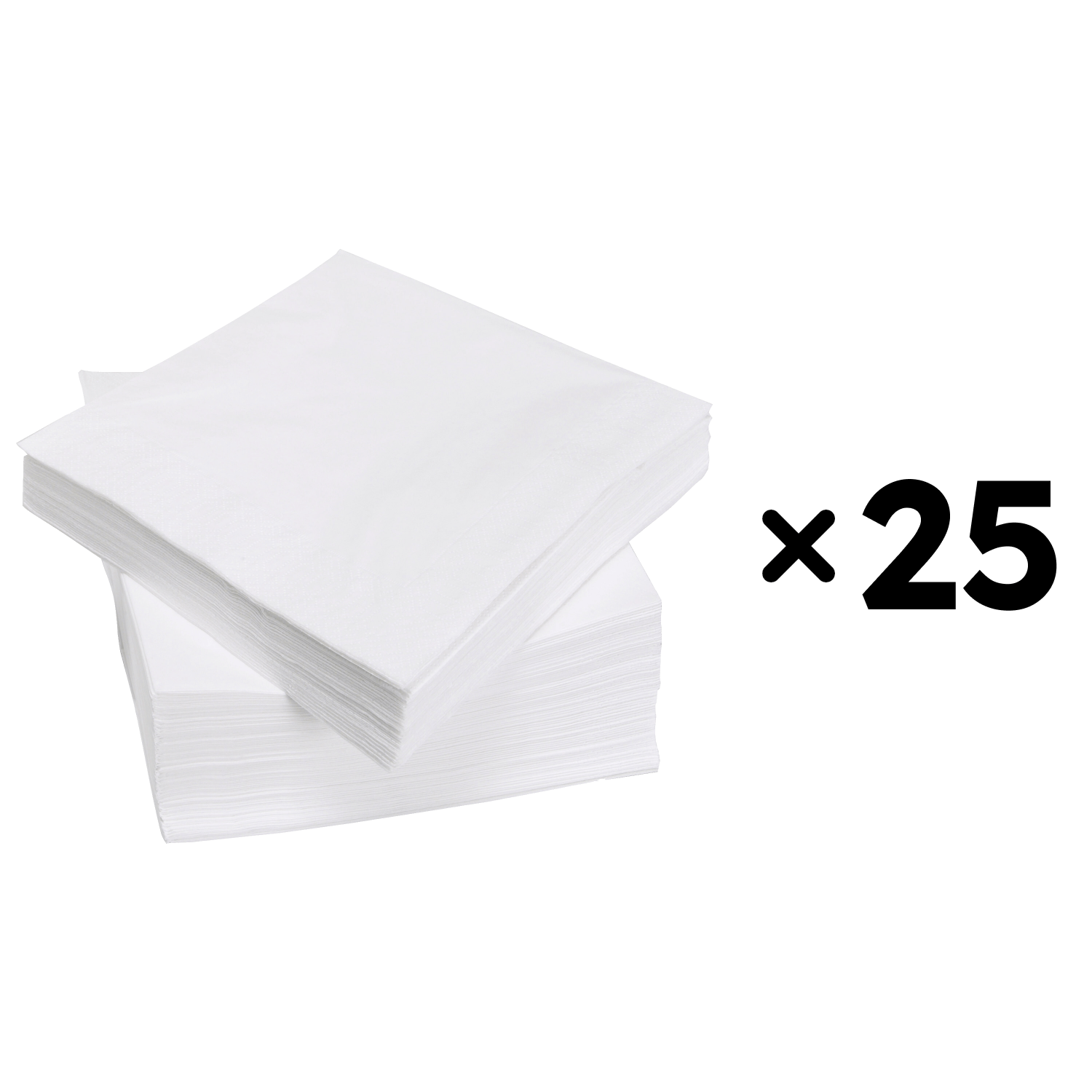 Virgin Paper Tissue, 12x12 Inches, 1 Ply, 100 Pulls (Pack of 25)