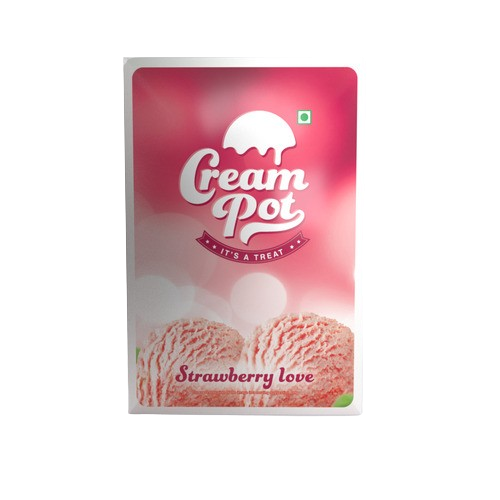 Cream Pot - Strawberry Ice Cream, 4 L