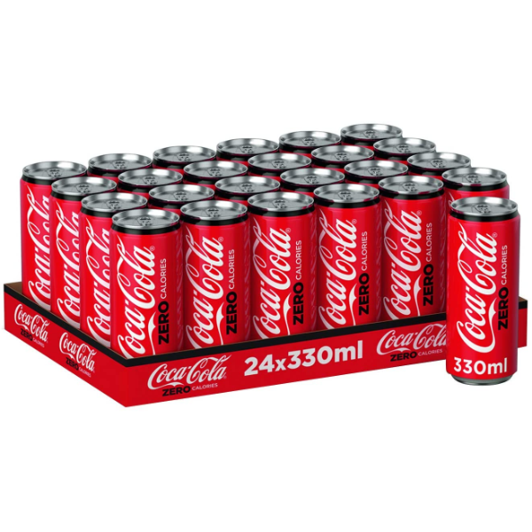 Coke - Zero 330 ml Can (Pack of 24),  MRP - 70/pc