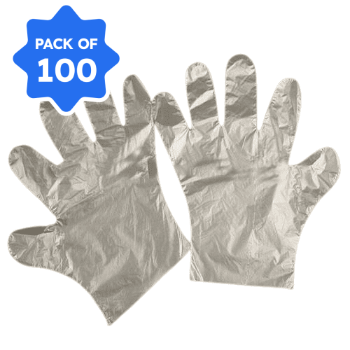 Disposable Plastic Gloves (Pack of 100)