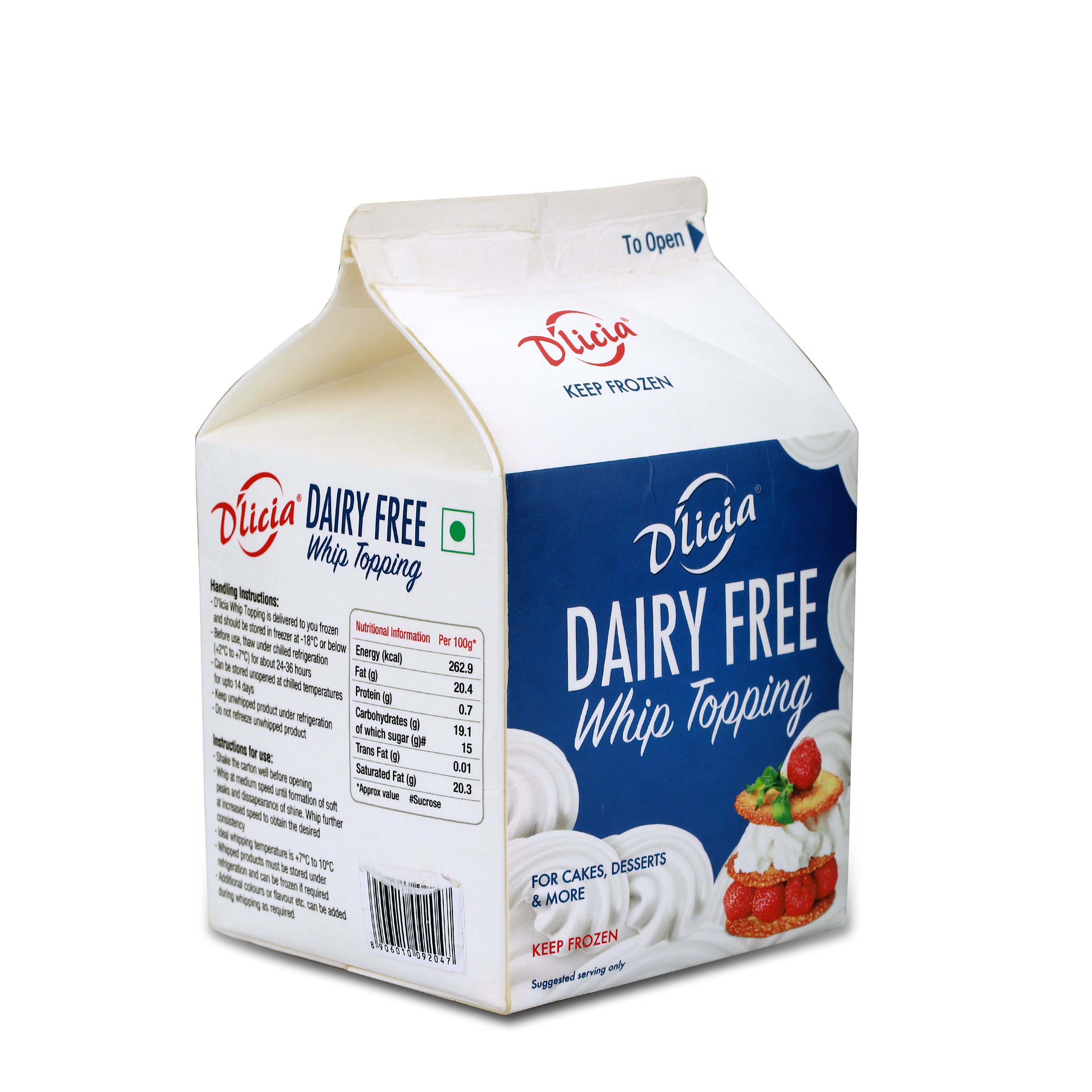 Dlicia - Dairy Free Whip Topping, 1 Kg