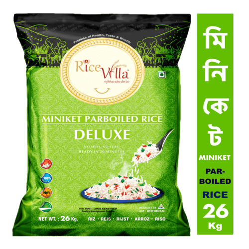 Rice Villa - Deluxe Miniket Parboiled Rice, 26 Kg