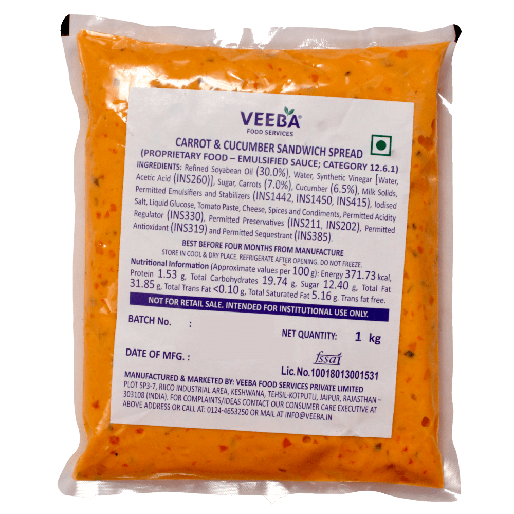 Veeba - Carrot & Cucumber Sandwich Spread, 1 Kg