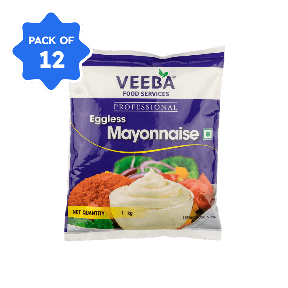 Veeba - Eggless Mayonnaise, Professional, 1 Kg (Pack of 12)