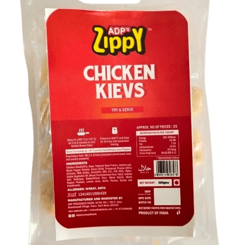 Zippy - Chicken Kievs (Chicken Cheese Balls), 500 gm (25 Pcs/Pack)