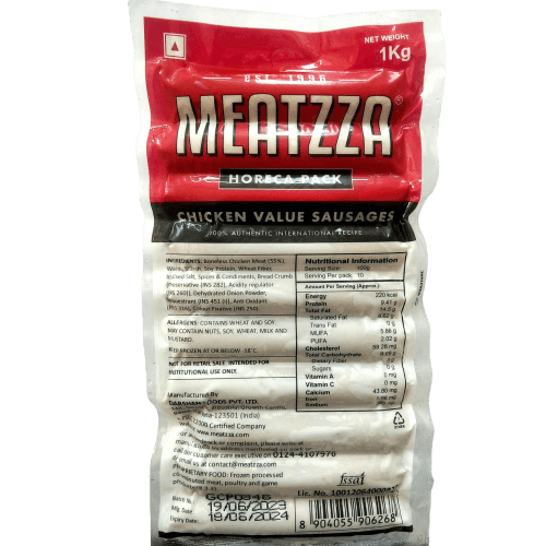 Meatzza - Chicken Value Sausages, 1 Kg
