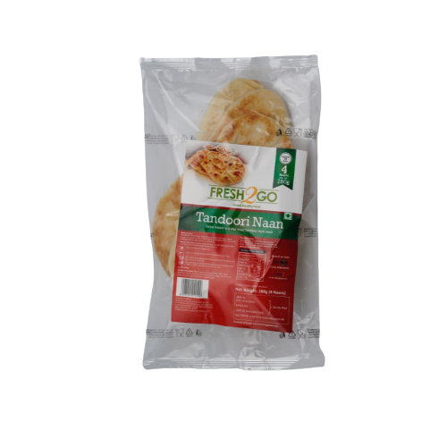 Fresh 2 Go - Frozen Tandoori Naan (RTC), (Pack of 4)