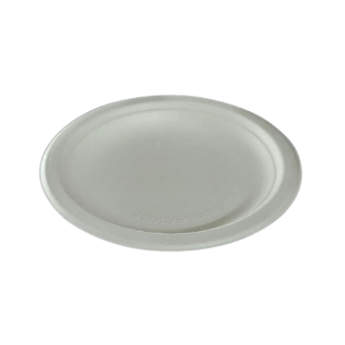 Fomex - 9 Inch Round Bagasse Plate, (Pack of 125)