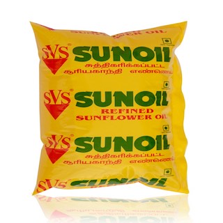 SVS - Refined Sunflower Oil, 1 L Pouch (Pack of 10)