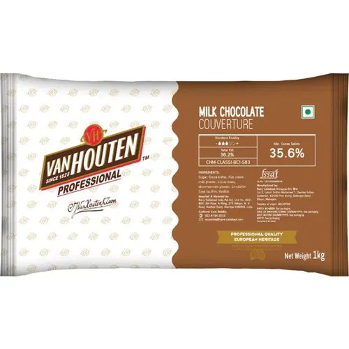 Vanhouten (By Barry Callebaut) - Professional Milk Chocolate Slab (35.6%), 1 Kg