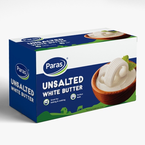 Paras - Unsalted Butter (White), 500 gm Pack