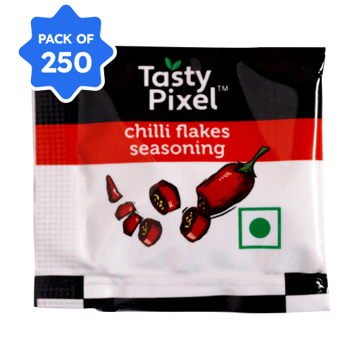 Tasty Pixel (Veeba) - Chilli Flakes Sachet, 0.8 gm (Pack of 250)	