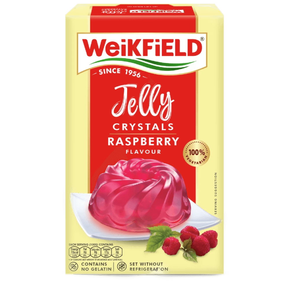 Weikfield - Jelly Crystals Raspberry, 90 gm