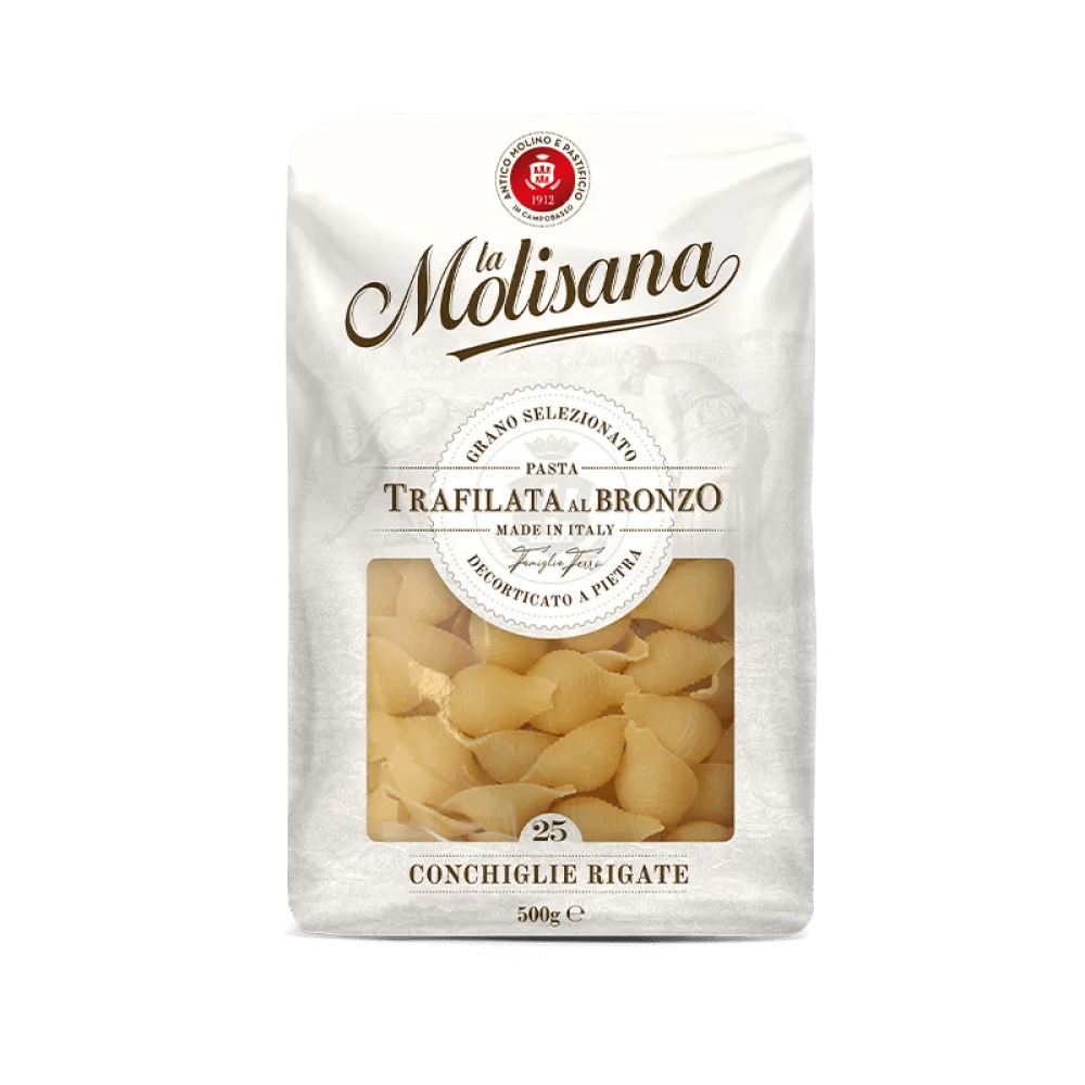 La Molisana - Abissine (Conchiglie Rigate) Pasta No. 25, 500 gm