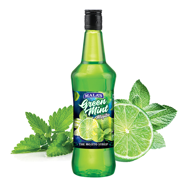 Mala's - Green Mint Mocktail Syrup, 750 ml