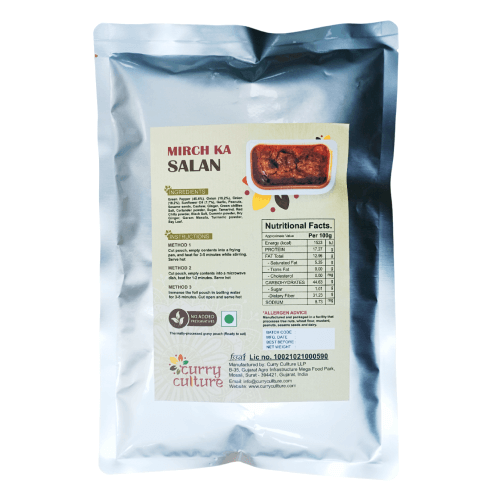 Curry Culture - Premium Mirch Ka Salan, 1 Kg Pack, Ambient/Retort