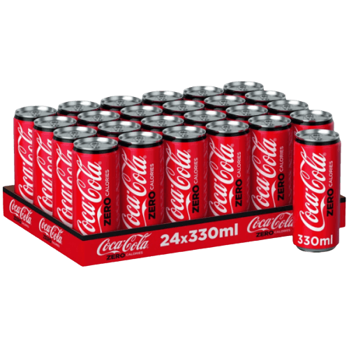 Coke - Zero 330 ml Can (Pack of 24), MRP - 70/pc