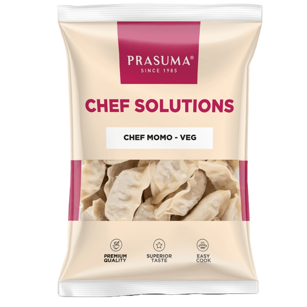 Prasuma - Chef Momo Veg, 25 gm/pc, Pack of (43-45), Frozen