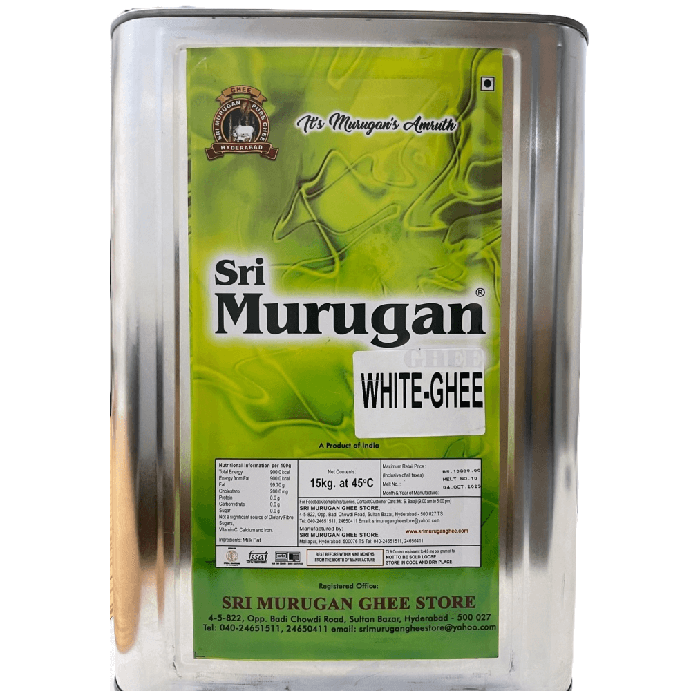 Sri Murugan - Ghee, 15 Kg Tin (White Ghee)