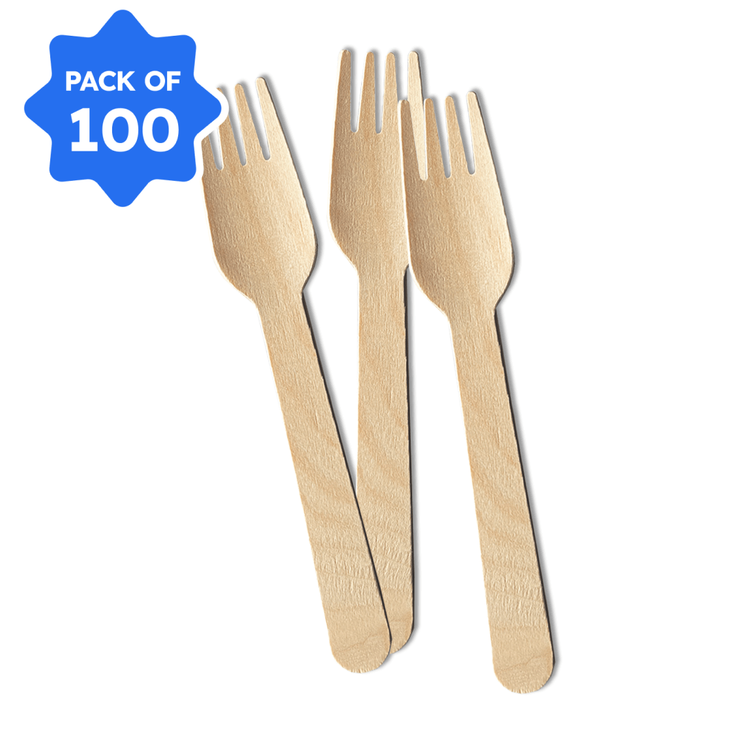 Wooden Fork, 160 mm (Pack of 100)